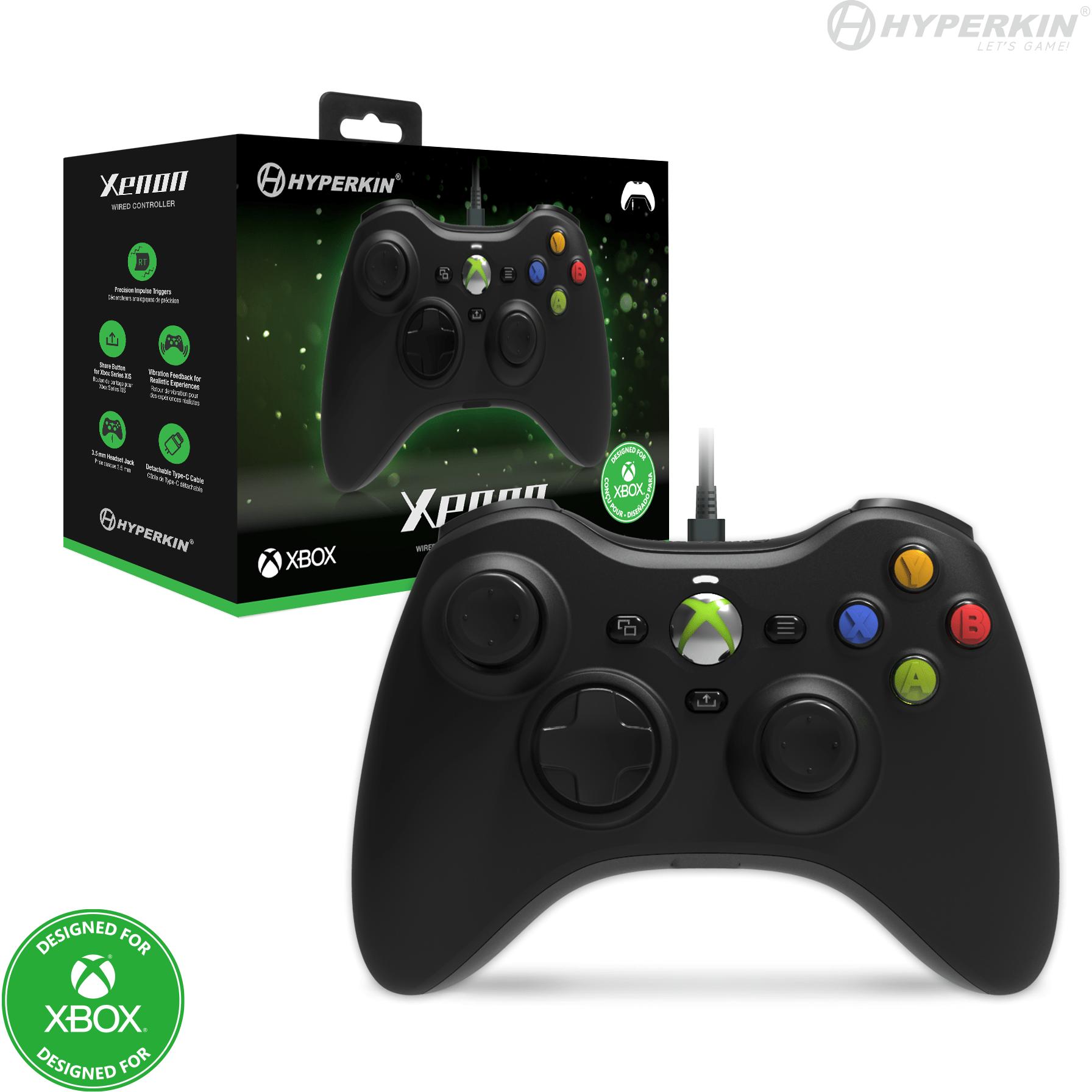 Hyperkin Xenon (Xbox One X, Xbox Series X, Xbox Serie S, Xbox One S, Windows), Controller gaming, Nero