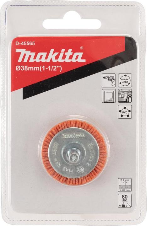 Produktbild Makita Zubehör D-45565 Rundbürste 6 x 38 mm Nylon K80 (80)