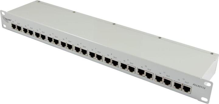 Produktbild Allnet TP Cat 6 12xTP 48,3cm (19) *lichtgrau* ADSL/VDSL POE (12 Ports)