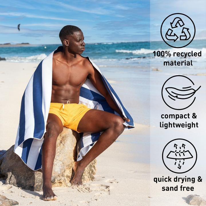 Image du produit Fit-Flip Strandtuch XXL Mikrofaser schnelltrocknendes Badetuch 200x90cm (200 x 90 cm)