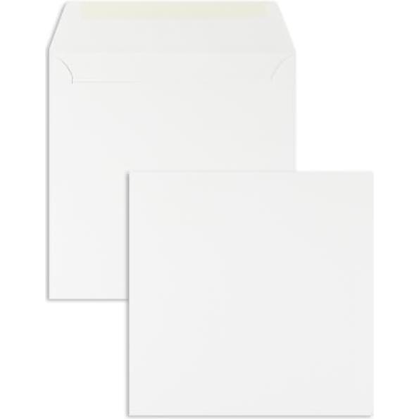 Blanke, Briefumschlag, Briefumschläge 190x190mm 100g/qm gummiert VE=100 Stück weiss (100 x)
