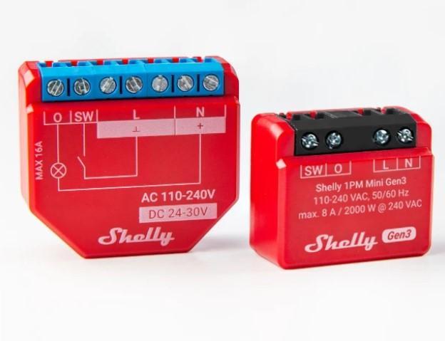 Image du produit Shelly 1PM Mini Gen3 (Actionneur de commutation)