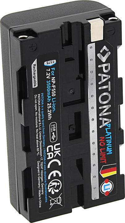 Actual product image Patona Platinum Battery Sony NP-F550 USB-C (Camera battery)