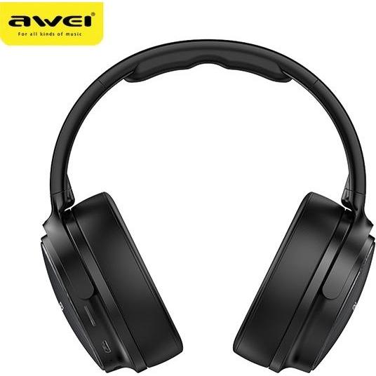 Thumbnail - Awei Bluetooth headphone s A780BL black (ANC, 15 h, Kabelgebunden), Kopfhörer, Schwarz