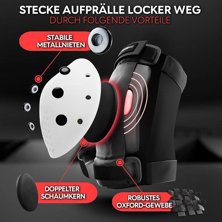Image du produit Skatewiz Protections de patin (M, L, Protège-poignets, Genouillère, Coudes, 6 pièces)