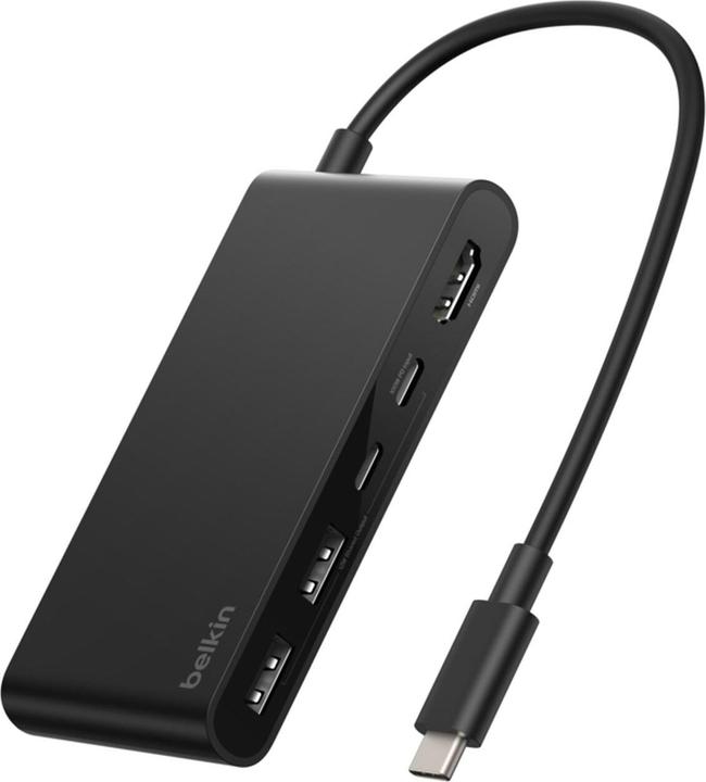 Actual product image Belkin CONNECT USB-C 5-in-1 mit Dual USB-C Ports,sw. AVC022hqBK (USB-C, 5 ports)