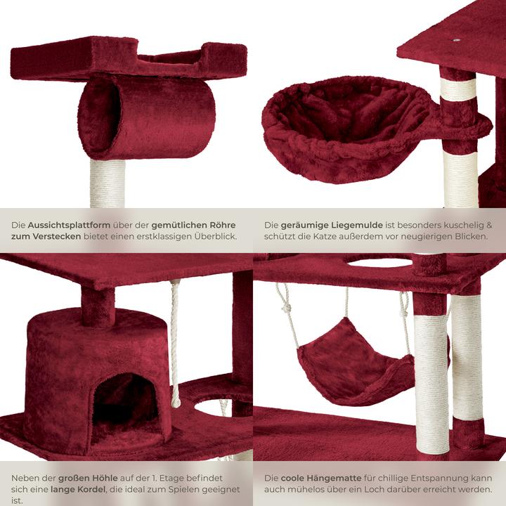 Immagine prodotto tectake Marcel (141 cm, Rosso vino)