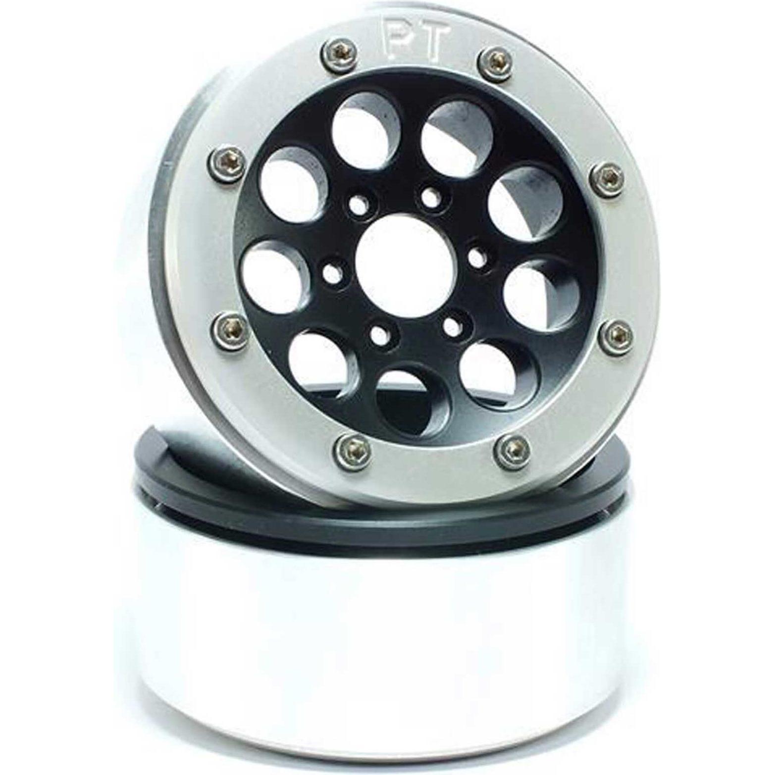 Metsafil cerchi beadlock gun black/silver 1.9 (2 pezzi) senza mozzo ruota
