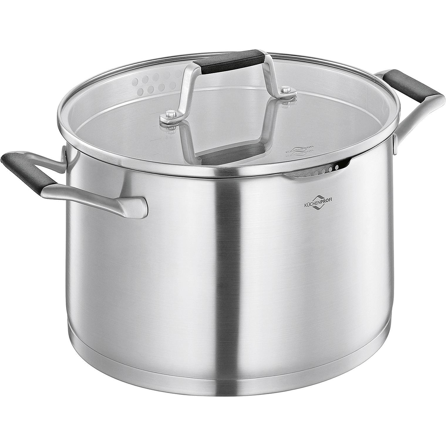 Küchenprofi Kochtopf Bologna 24cm, Pfanne + Kochtopf, Silber
