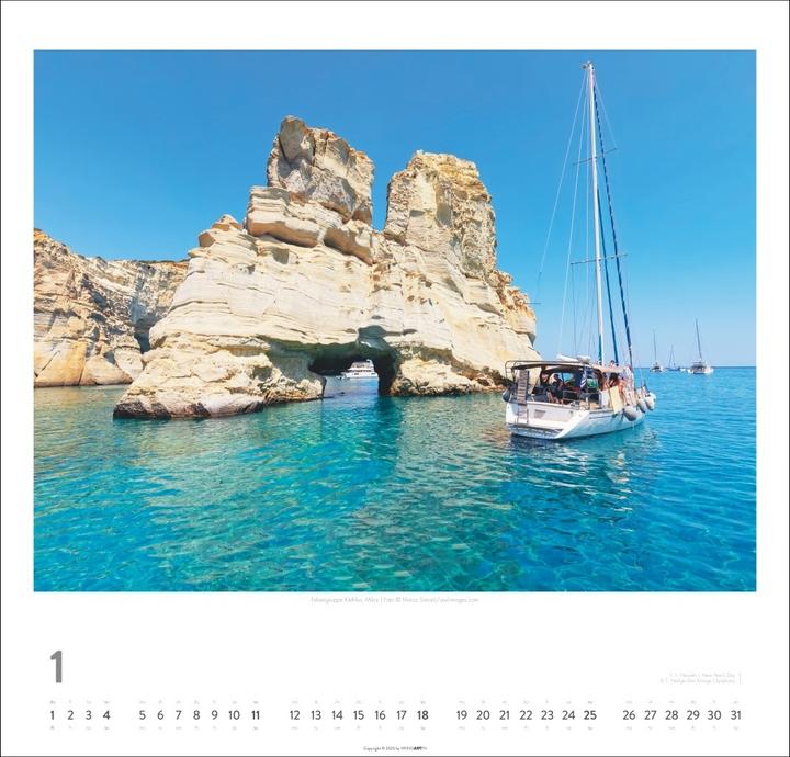 Actual product image Griechische Inseln Kalender 2026 - Im Land der Götter (48 x 46 cm)