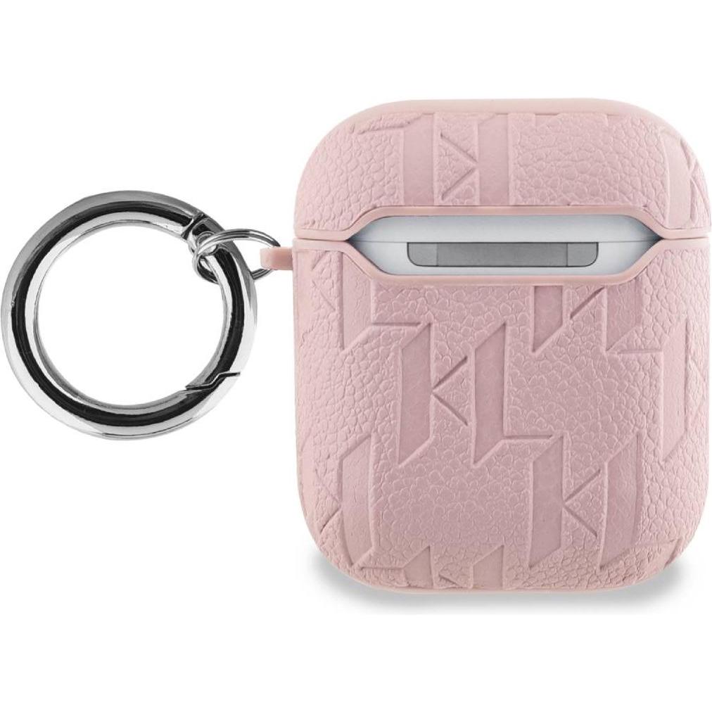 Thumbnail - Karl Lagerfeld KLA2PGCHPP AirPods 1/2 cover różowy/pink Monogram Choupette Head (Kopfhörer Hülle), Kopfhörertasche + Sch...