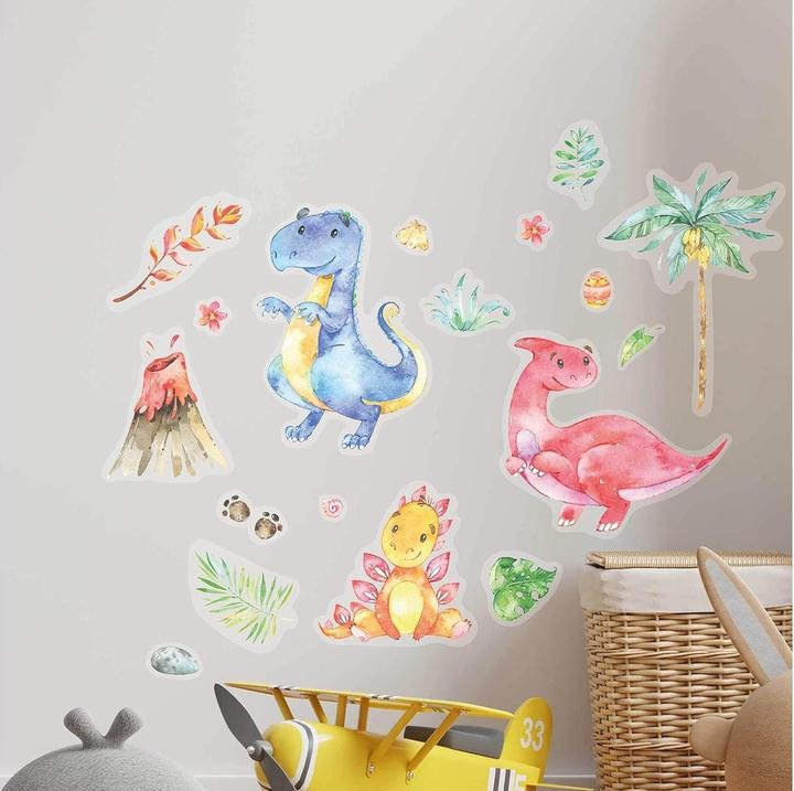 Actual product image Papierdrachen Wall tattoos - dinosaurs - set 5 (22 x 30 cm)