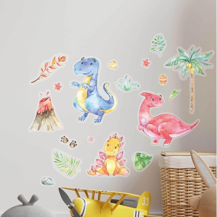 Image du produit Papierdrachen Autocollants muraux - Dinosaures - Set 5 (22 x 30 cm)