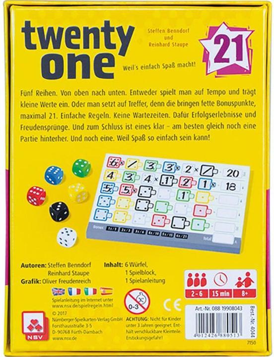 Actual product image NSV Twenty One (German, English, French, Italian)