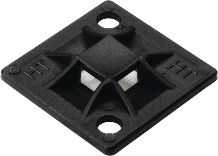 Produktbild HellermannTyton Q-Mount Sockel QM30A schwarz klebend (Kunststoffkabelbinder, 30 mm, 100 Stk.)