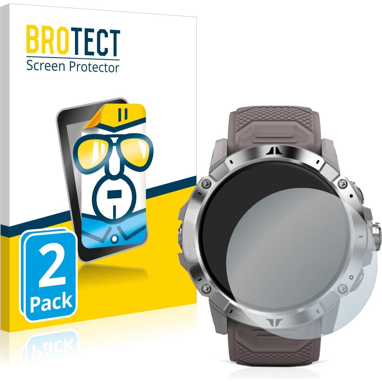 BROTECT Schutzfolie Displayschutz Klar, Smartwatch Schutzfolie, Transparent