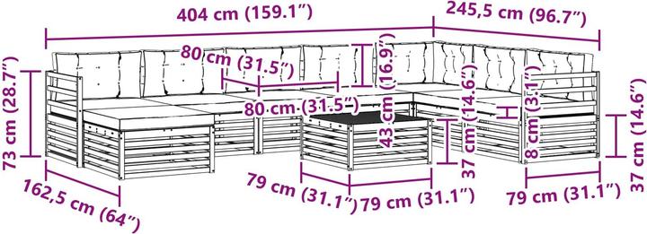 Produktbild vidaXL Outdoor-Sofa