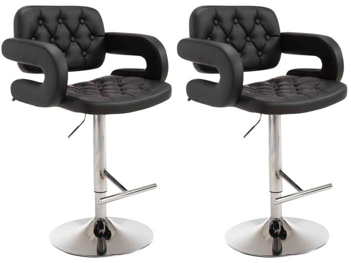 Produktbild Swisshandel24 2er Set Barhocker Dublin, schwarz