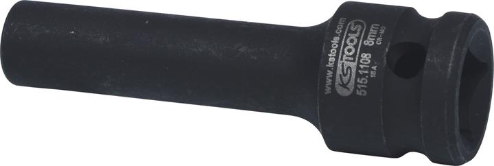 Produktbild KS Tools 1/2 Sechskant-Kraft-Stecknuss. lang. 8mm 515.1108 (8 mm)