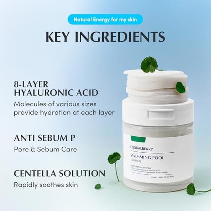 Actual product image Aptel Swimming Pool Toner Pads 220 ml / 70 pcs (Facial cleansing wipes, 220 ml)