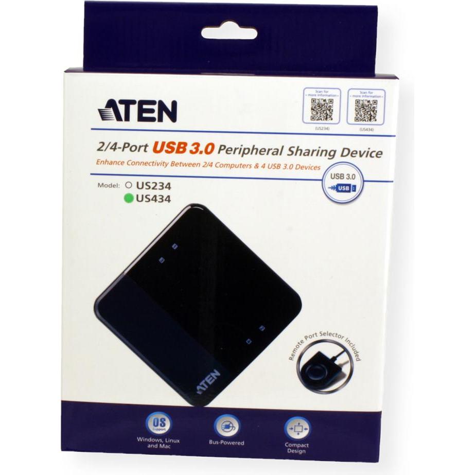 Thumbnail - Aten USB 3.0 Sharing Switch: 4 Port, Switch Box