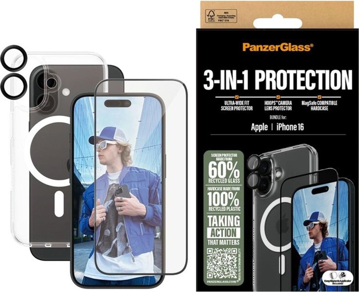 Image du produit PanzerGlass Bundle Ultra Wide FIt Glass + Case + Lens (1 pièce(s), Apple iPhone 16)