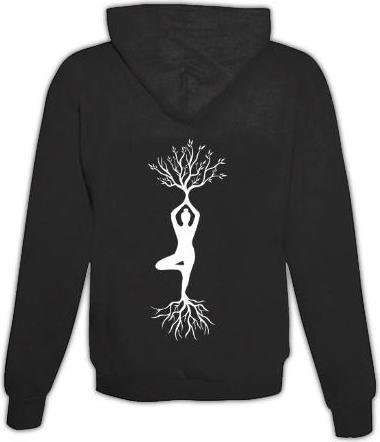 Immagine prodotto Schwesternuhr Felpa con cappuccio Yoga Tree Unisex (L)