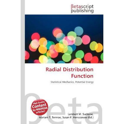 Radial Distribution Function, Fachbücher von Lambert M. Surhone, Miriam T. Timpledon, Susan F. Marseken