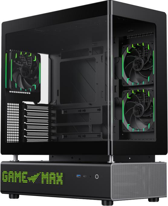 Actual product image GameMax Boitier Moyen Tour ATX N90 ARGB avec panneaux vitrés (Noir) (ATX, ITX, Mini-ATX)