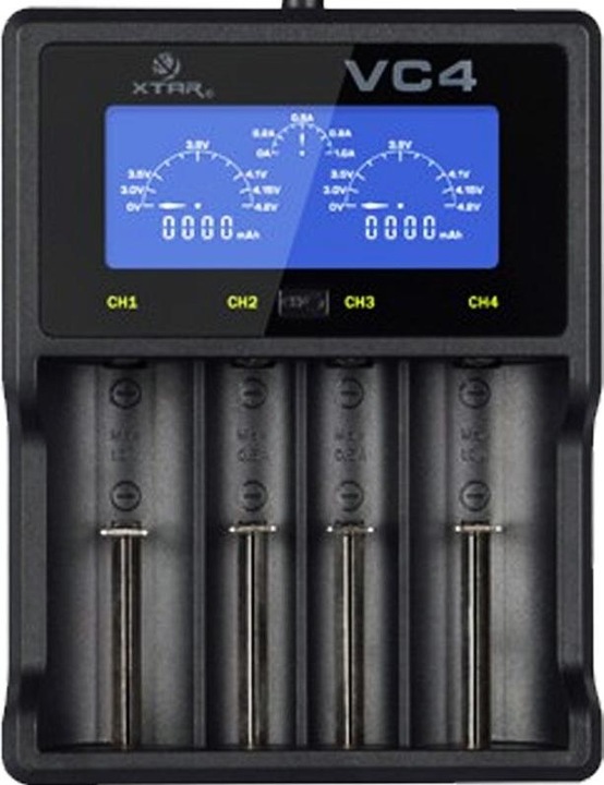 Actual product image AccuCell VC4 quick charger in set with four pieces Panasonic Eneloop BK-3MCC1 batteries + battery storage... (AA, Battery + charger)