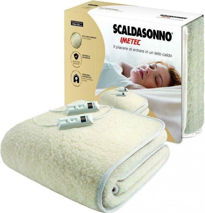 Immagine prodotto Imetec Scaldasonno Riscaldaletto elettrico 110 W Bianco Lana (160 x 150 cm)