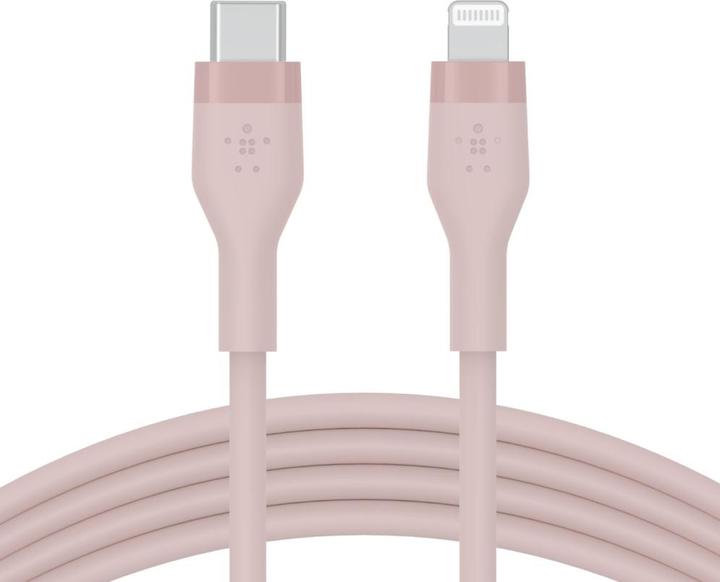 Actual product image Belkin USB-C USB Cable - Lightning 2m Pink (CAA009BT2MPK) (2 m)