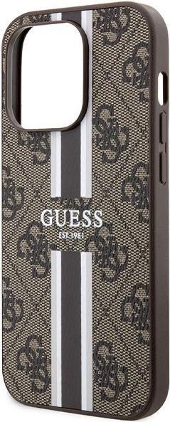 Produktbild Guess GUHMP15LP4RPSW iPhone 15 Pro 6.1" brązowy/brown hardcase 4G Printed Stripes MagSafe (Apple iPhone 15 Pro)