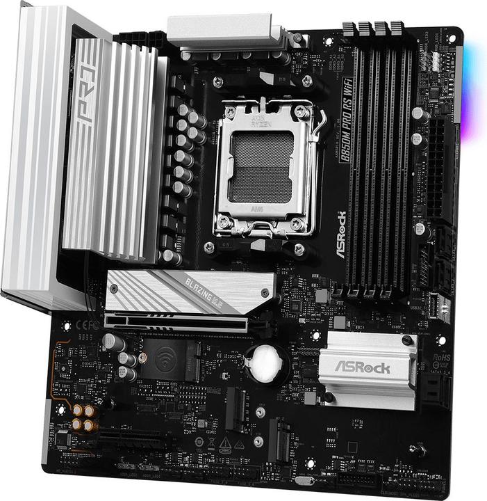 Image du produit AsRock B850M Pro RS WiFi (AM5, AMD B850, mATX)