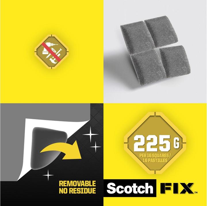 Actual product image Scotch Scotch-Fix Removable Mounting Squares