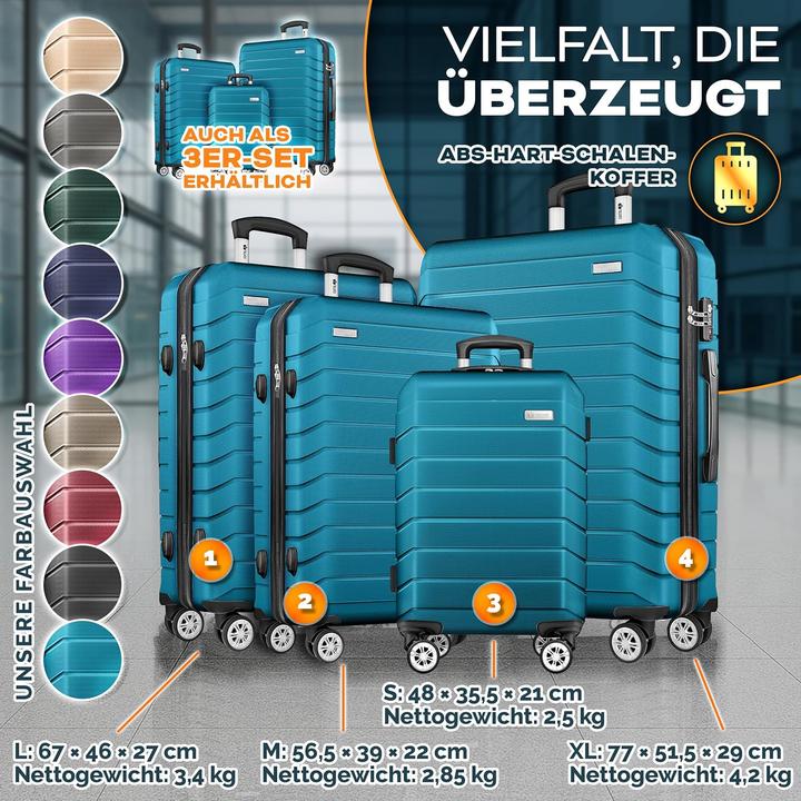 Actual product image Tillvex Reisekoffer-Set mit TSA-Schloss (4-teilig)