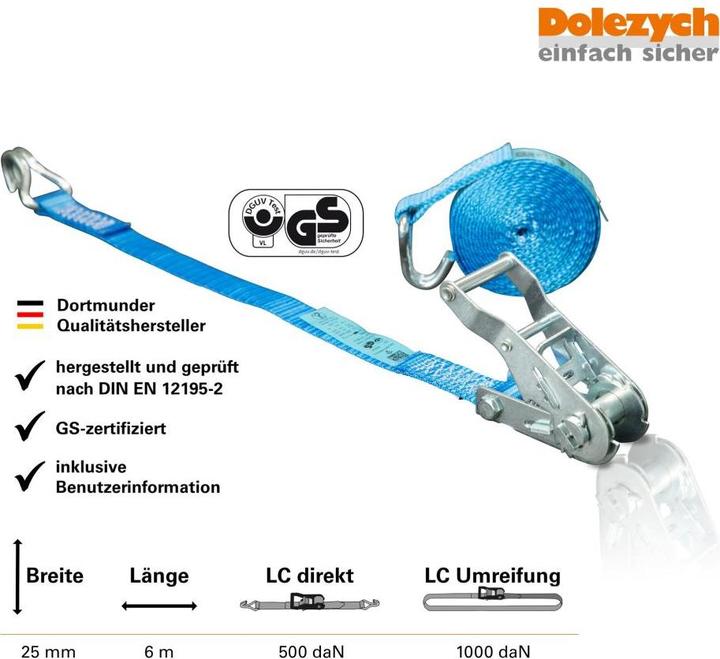 Immagine prodotto Dolezych Cinghia di ancoraggio con cricchetto 1000 daN PH L:6m