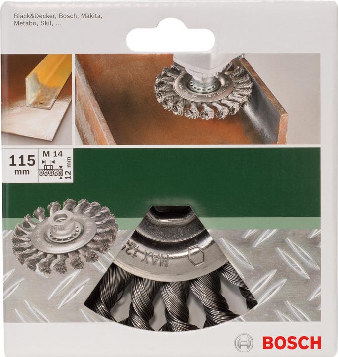 Produktbild Bosch Zubehör Scheibenbürste für Winkel- und Geradschleifer – Gezopfter Draht, 115 mm