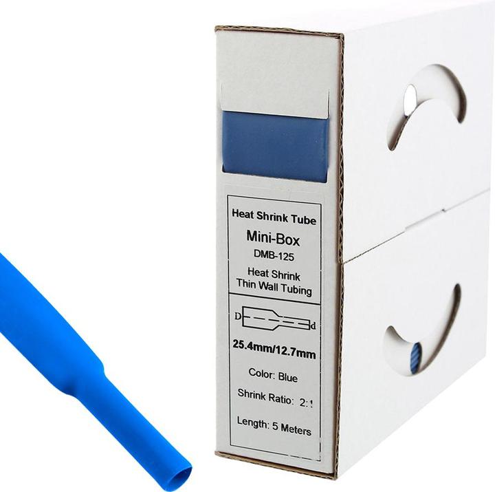 Image du produit Offgridtec 5m de gaine thermorétractable 25,4mm>12,7mm bleu (1 x)
