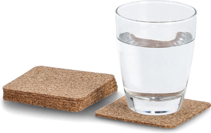 Immagine prodotto Zeller Present Set sottobicchieri in vetro di sughero (6 x, Sottobicchiere in vetro)