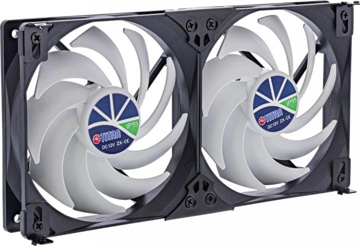 Produktbild Titan TTC-SC22(C)/V2+ Kühlschrank-Doppellüfter 140x25mm IP55 für Campingfahrzeuge, mit Gleichrichter (28.80 dB)