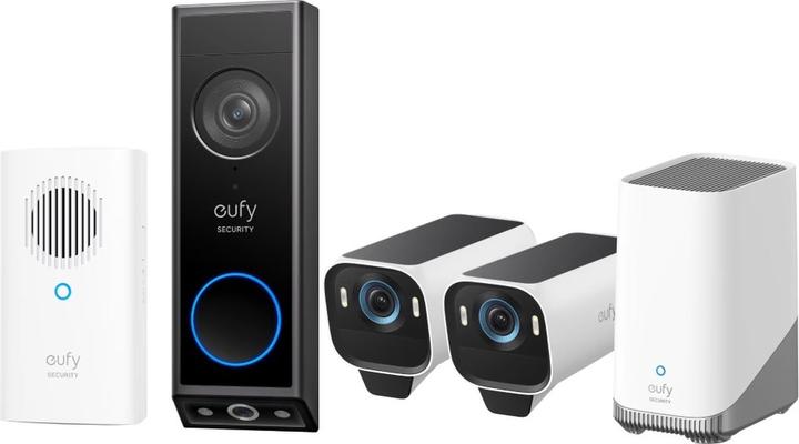 Immagine prodotto eufy Security eufyCam S3 Pro MaxColor Vision 4K 2-Cam Set inclusief Homebase 3 + E340