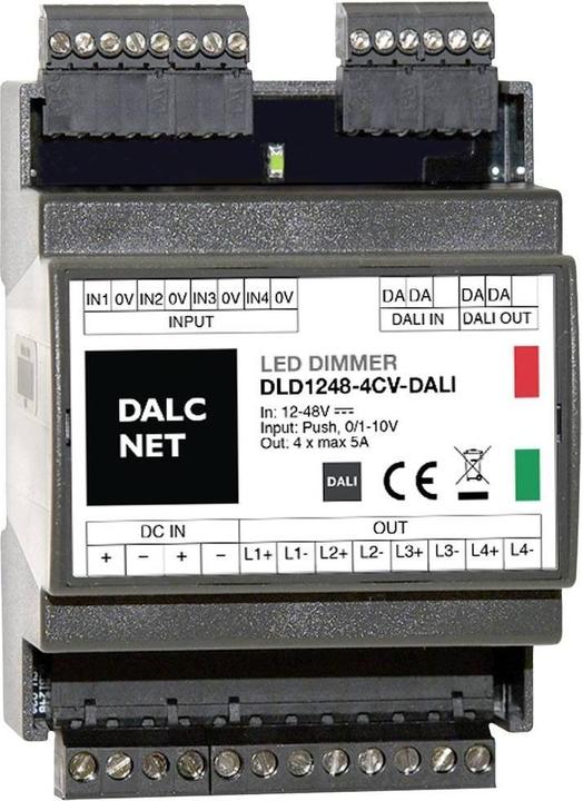 Immagine prodotto Dalcnet Dimmer 12V-48V 5A CV DALI 4 Ausgänge (Attuatore dimmerabile)
