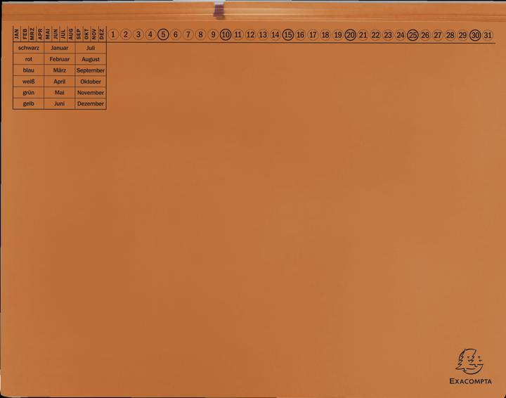 Exacompta 25 Hängehefter Exaflex Karton orange 2 x Amtsheftung (200 x)