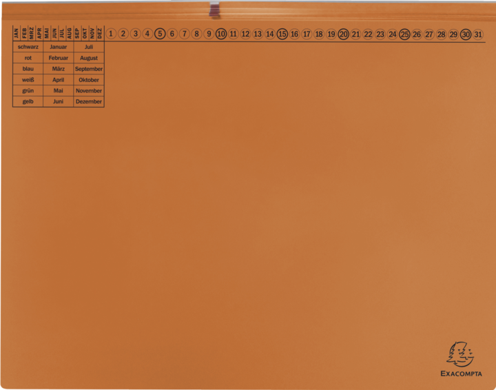 Produktbild Exacompta 25 Hängehefter Exaflex Karton orange 2 x Amtsheftung (200 x)