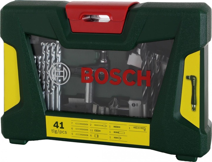 Productafbeelding Bosch Zubehör Bitset boorset V-Line Box. 41-delig (4, 5, 6, 6 mm, PH2, HEX4, PZ2, PH1, PZ1, T20, 10,0 mm, 8 mm, 9 mm, HEX5, 11mm, 13 mm, HEX6)