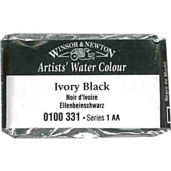 Winsor & Newton, Künstlerfarbe + Bastelfarbe, Aquarellfarbe Artists (Ivory black)