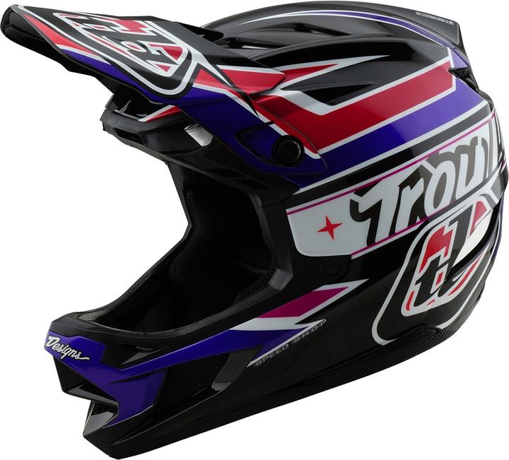 Troy Lee Designs D4 Polyacrylite MIPS Helm, Linear, black, L | 58-59cm (L)