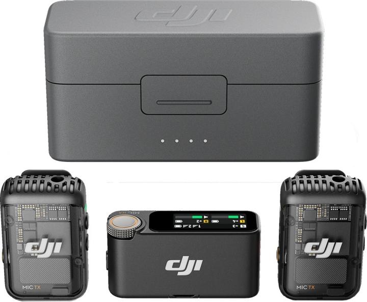 Actual product image DJI Mic 2 (2 TX + 1 RX + Charging Case)