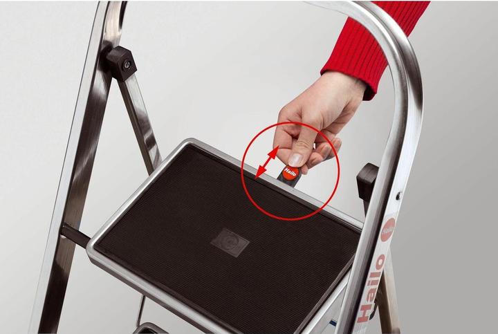 Image du produit Hailo K70 StandardLine, escabeau en aluminium, 2 marches (Échelle deux plans, 83 cm)